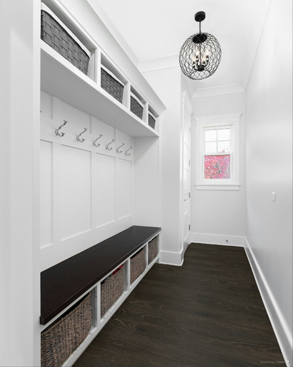 Tillsonburg hardwood flooring installation in a bright entryway